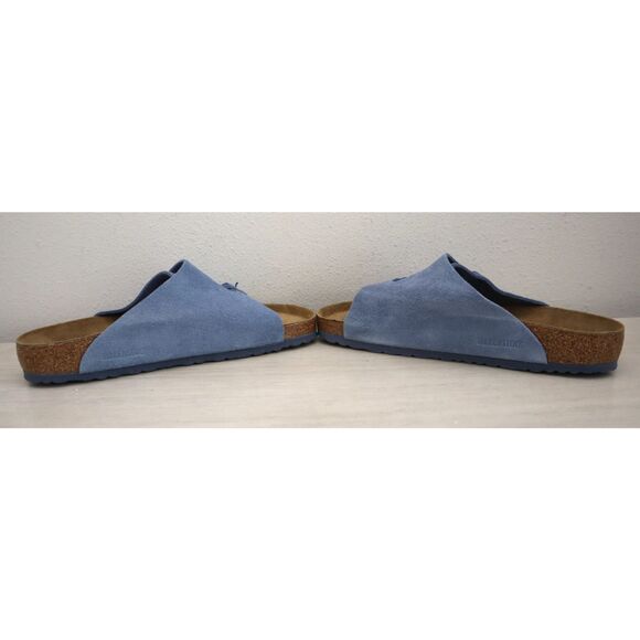 Birkenstock 1026812 Men's Sz 10 Elemental Blue Suede Zurich Slip-On Sandals - Picture 10 of 13